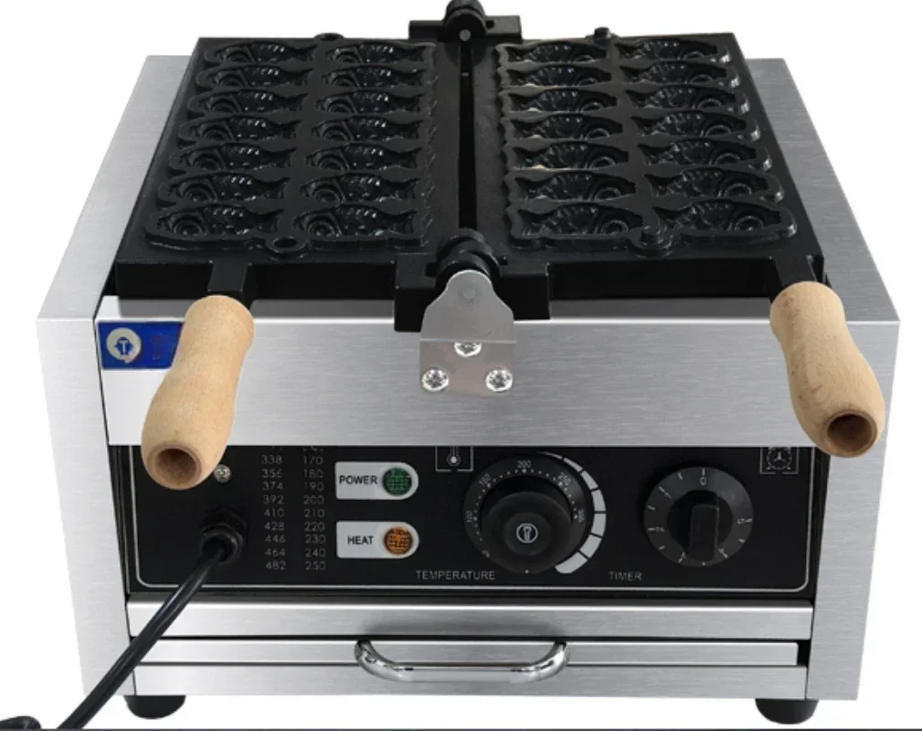 220V/110V Sea Bream Cooking Machine Commercial Mini Fish Cake Tool Internet Famous Stall Pancake Machine Bursting Paste Pancake