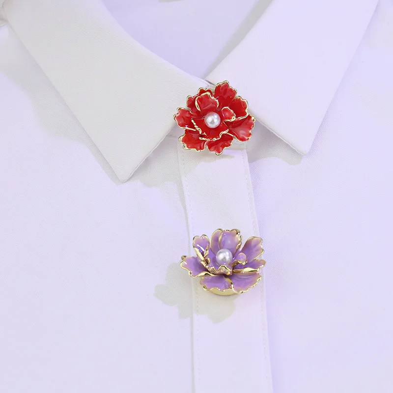 

1pcs Colorful Azalea Shirt Decoration Button Cover，cufflinks Clothing Buttons, Accessories, Holiday Decorations