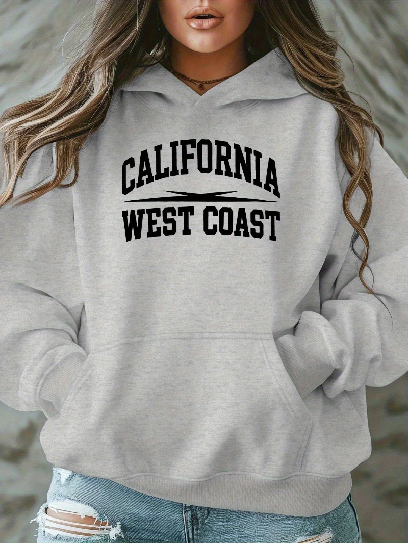 

2025 Autumn and Winter Women's Plus Size Hoodie California Print High-end Luxury Is for Both Men and Women Top Y2k