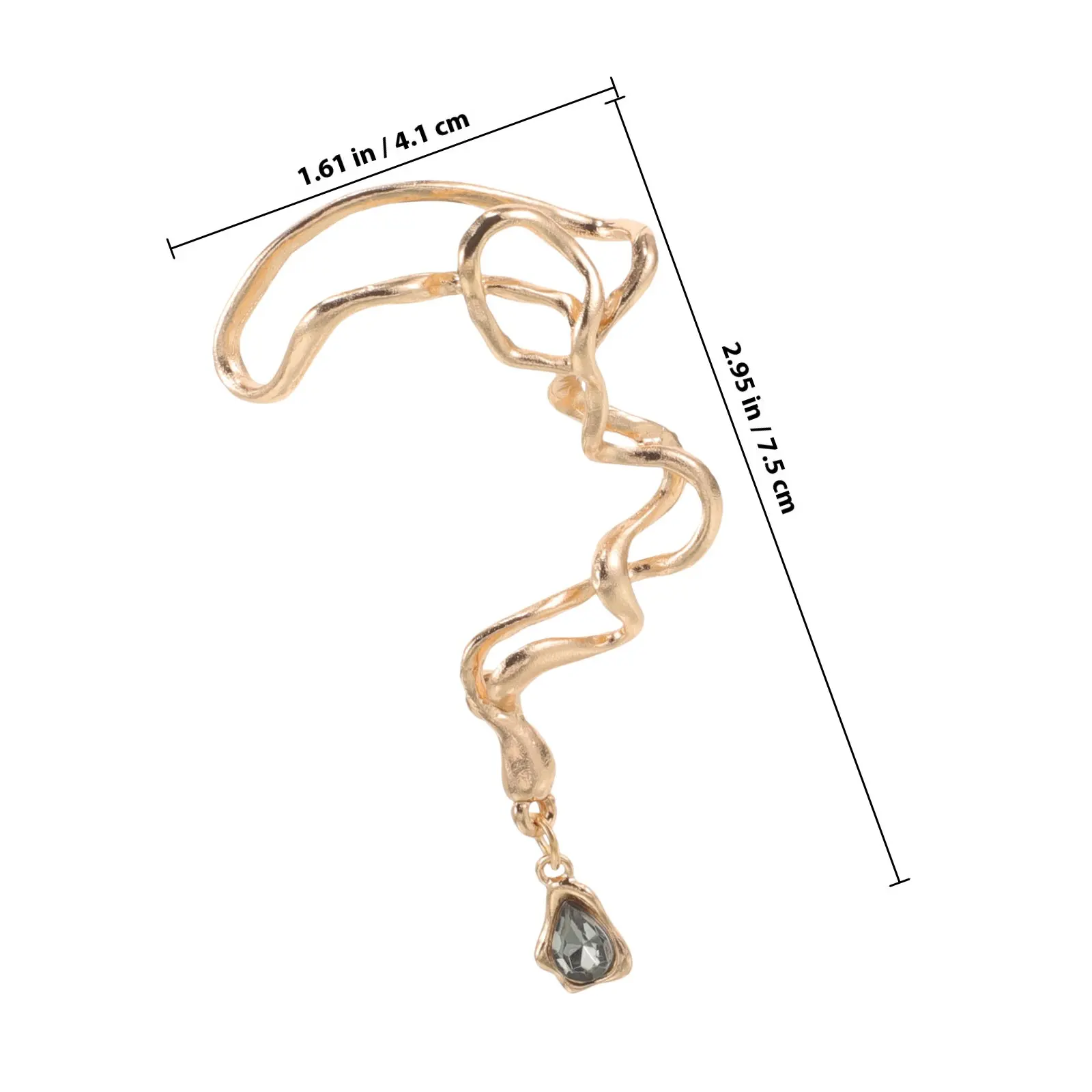 Irregular Earring Crawler Ear Cuff for Women Non Piercing Lightweight Fashionable Gold Fairy Ear Cuffs Jewelry