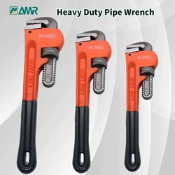 Heavy Duty Straight Pipe Wrench 8/10/12/14/18 Inch Plumbing Installation Pliers Spanner Universal Large Opening Adjustable Clamp