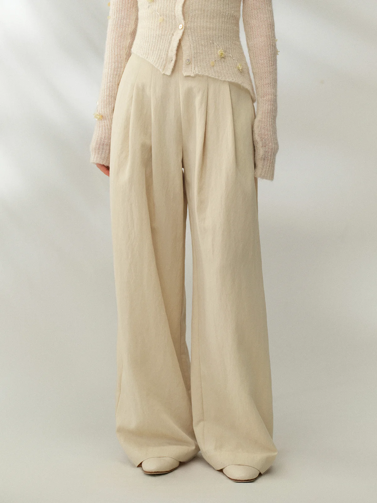 

Классические широкие повседневные брюки MURMURMI без пояса, однотонные, прямого кроя, из волокна Lenzing, свободного кроя, женские