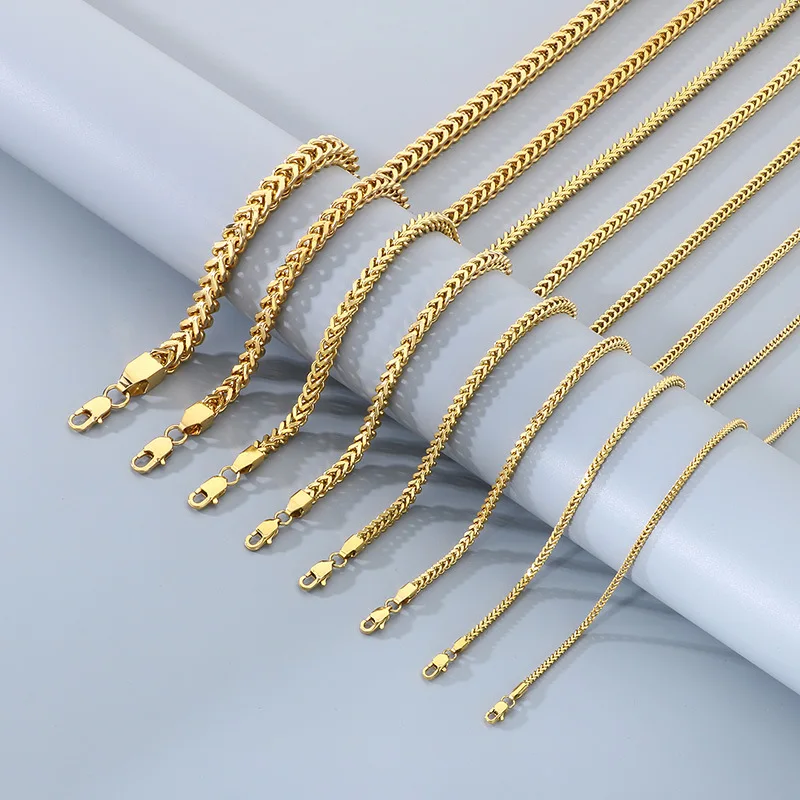 Trendy Unisex Dragon Bone Chain Necklace Gold Plated Hip Hop Rock Punk Titanium Steel Reversible Link Collier for Men Part