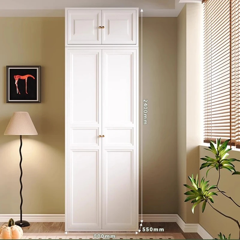 خزانة الملابس الحديثة الأساسية الثقيلة رخيصة خزانة خشبية خزانة غرفة النوم الأبيض طويل القامة Szafa Na Ubrania أثاث المنزل #3