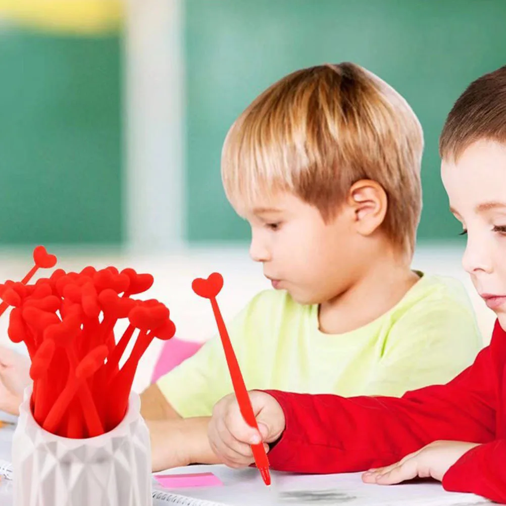 

10Pcs Heart Style Gel Pens Multipurpose Writing Tool for Students Smooth Comfortable Grip Cute Pens for Girls Daily Use