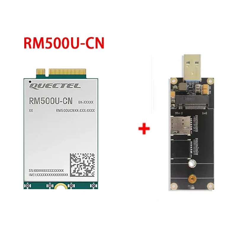 100% baru & asli Quectel Chip RM500U-CN RM500U IoT/embb-dioptimalkan 5G kucing 16 M.2 modul dengan adaptor tipe C