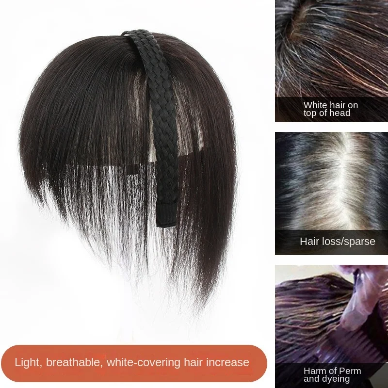 قطعة شعر طبيعية ثلاثية الأبعاد للنساء ، سوداء ، بنية داكنة ، قطع شعر ، وصلات شعر إضافية ، دبوس شعر ، استخدام للإضافة