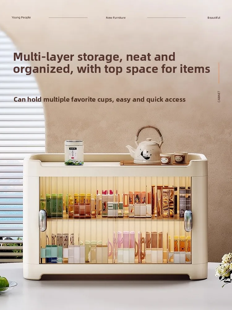 

Прозрачная раздвижная полка для хранения, органайзер для специй на кухню, подставка для чашек и кофейных зерен, шкаф для хранения чайных пакетиков с колесиками