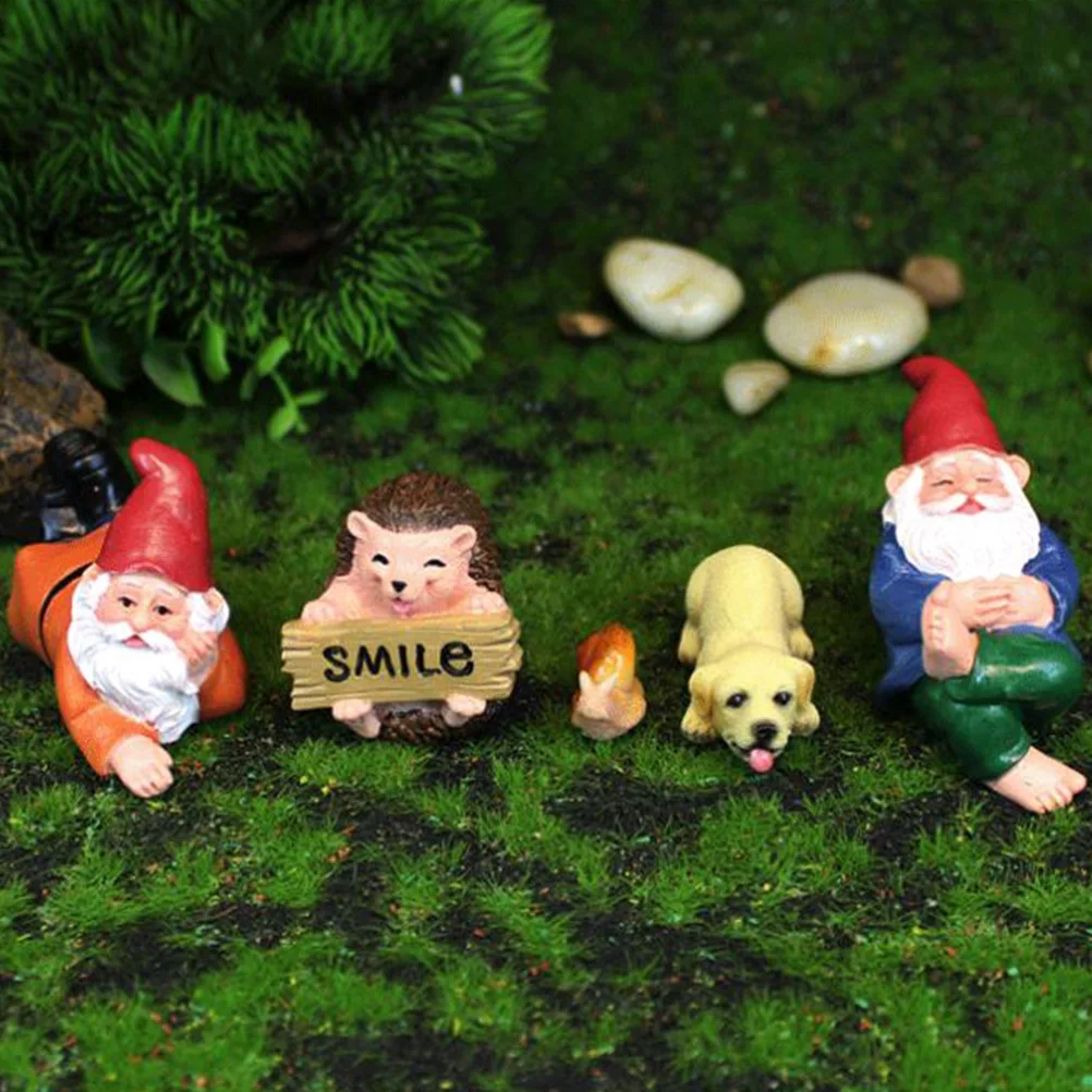 

Miniature Dwarf Adornments Realistic Resin Decorations for Garden Home Holiday Gift Educational Toy Lightweight Outdoor