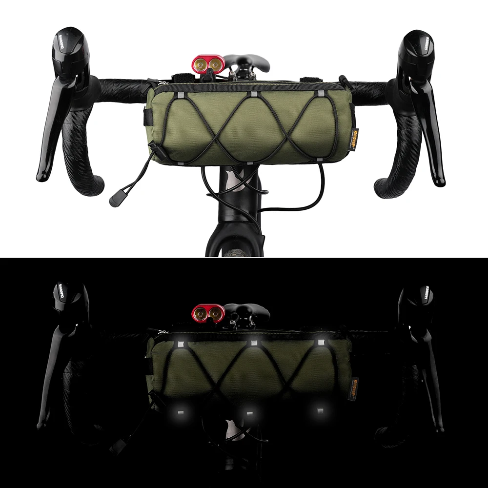 Rhinowalk Bike Bag 2.4L Portable Handlebar Front Bag High Visibility Reflective 12Colors MTB Road Cycling Bicycle Frame Tube Bag