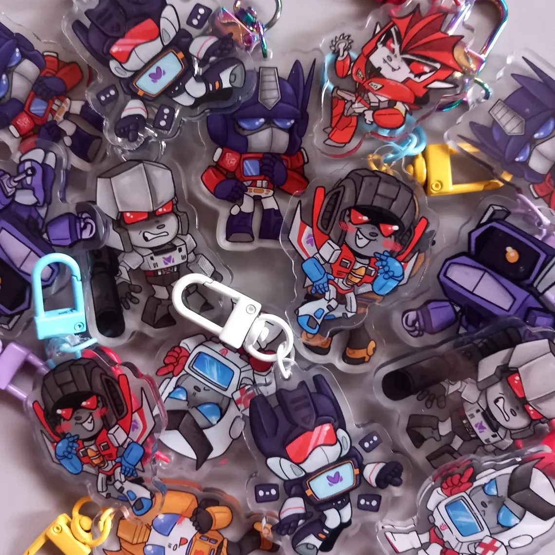 Anime Mech Man 2-Inch Acrylic Pendant Keychain Collectible Item for Fans