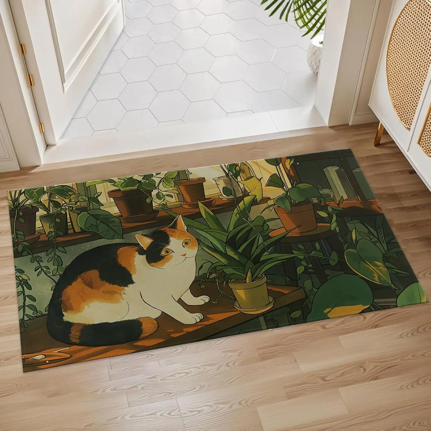 

Gothic Raven Indoor Door Mat, Inch, Floor Area Rug for Entryway, Living Room, or Bathroom, Non-Slip Doormat, Goth Home D