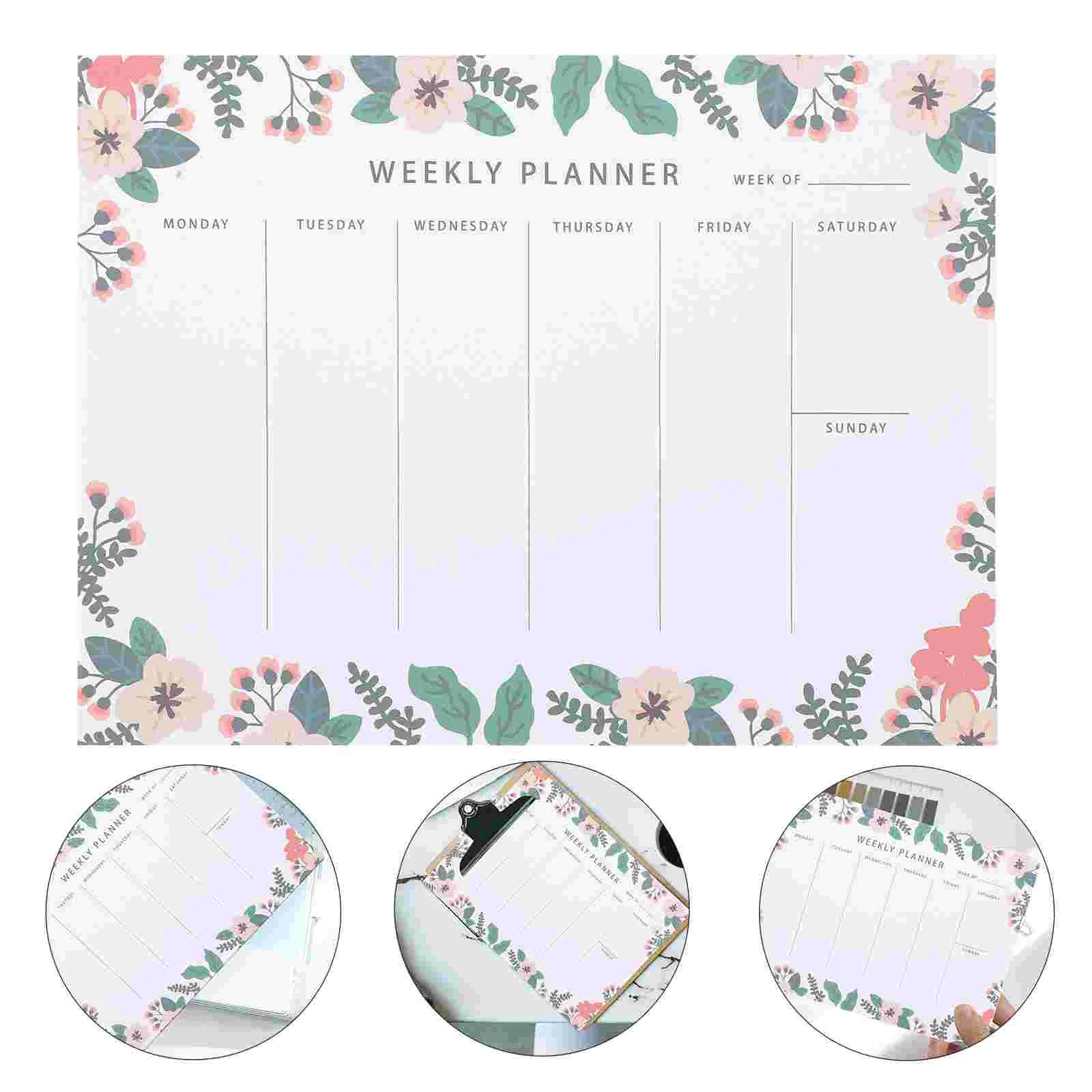 Imagem -03 - Planner Semanal Planning Notepad para Programação Calendário Rasgo-off Tearable Notebook