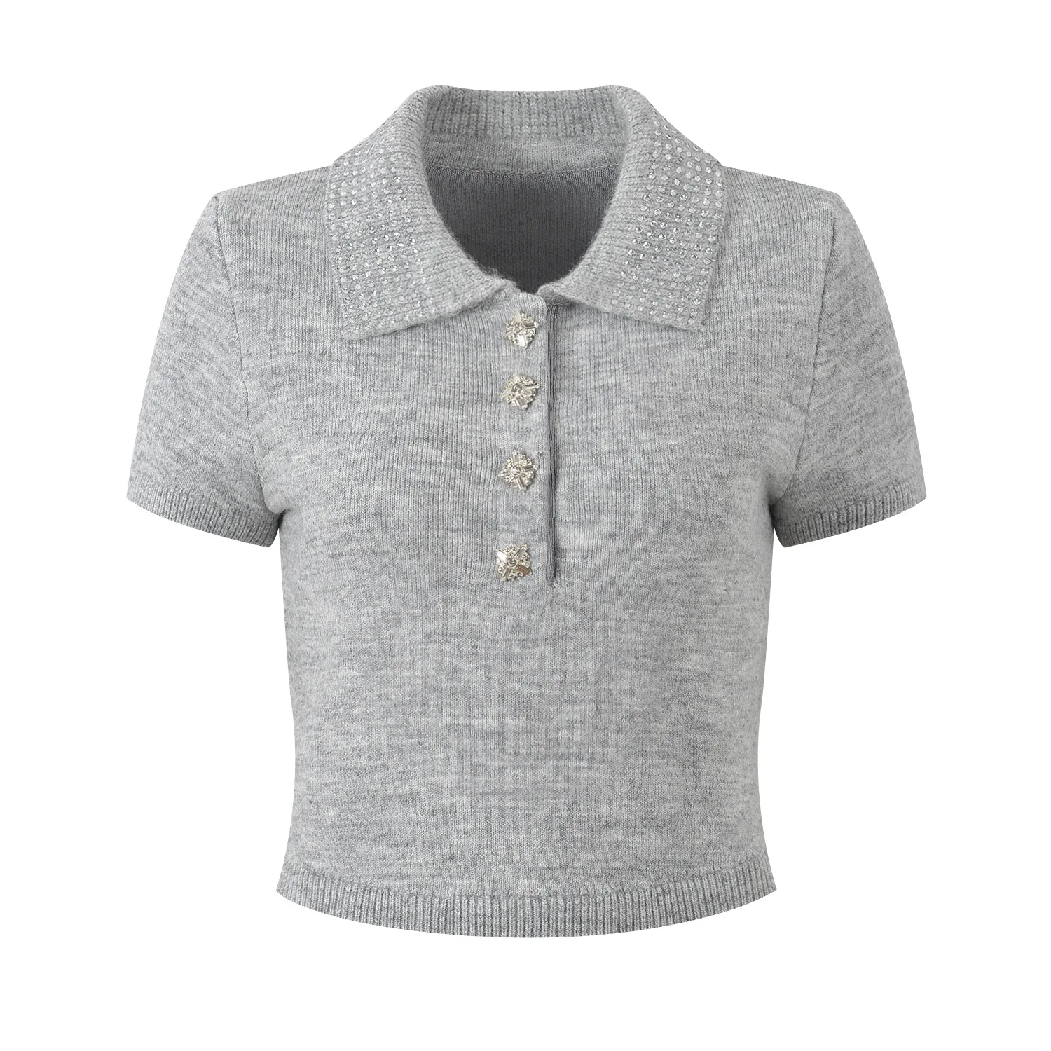 

Летний топ из трикотажа с тяжелой вышивкой, облегающий, из стеганой ткани, для повседневной носки и работы.