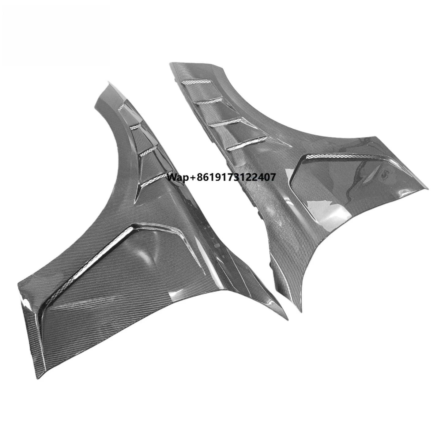 

KSUI Retrofit Upgrade Perforated Carbon Fiber Fender Mudguard Pair for 4 Series G22 G23 (2020-)-Negotiable Warranty