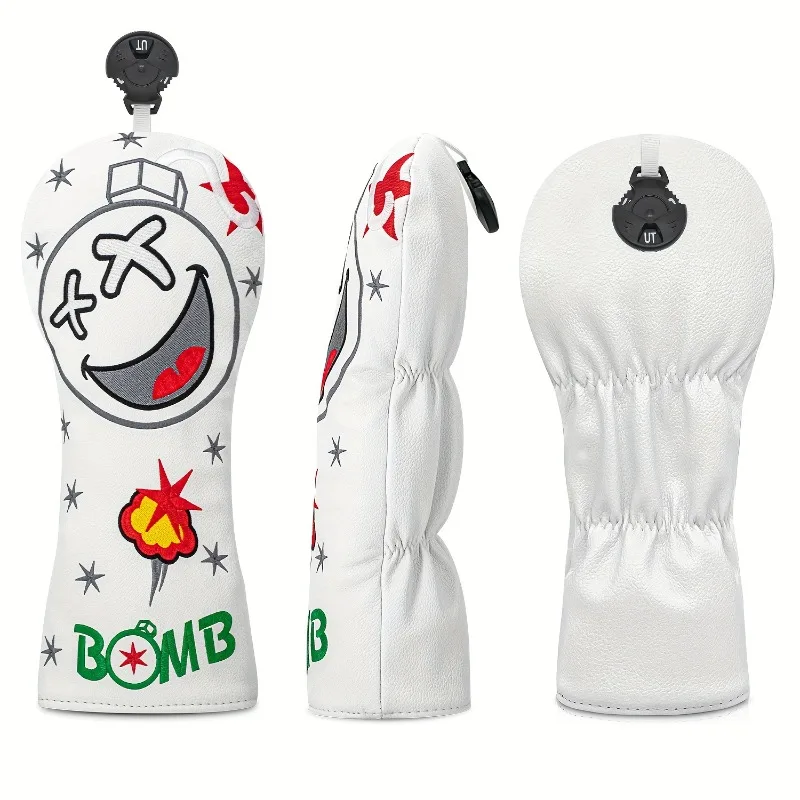 Golf Club Head Cover - White, Dustproof and Durable Shell, Golf Club Accessories, Fashionable Design, Protecting the Ball Head view 4