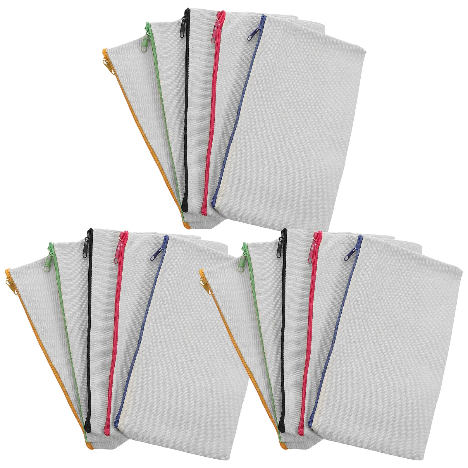 15pcs-blank-canvas-heat-transfer-makeup-bag-diy-sublimation-pencil-pouch-zipper-toiletry-organizer-travel-storage-bag