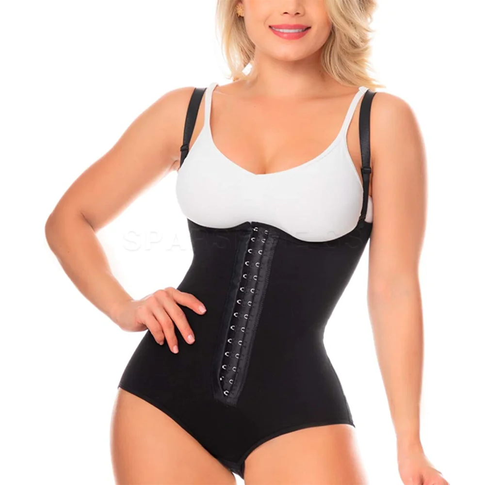 Women Fajas Colombianas One-Piece Shapewear with Front Zipper Slimming Shaping Body Tummy Control for Liposuction Daily Wear