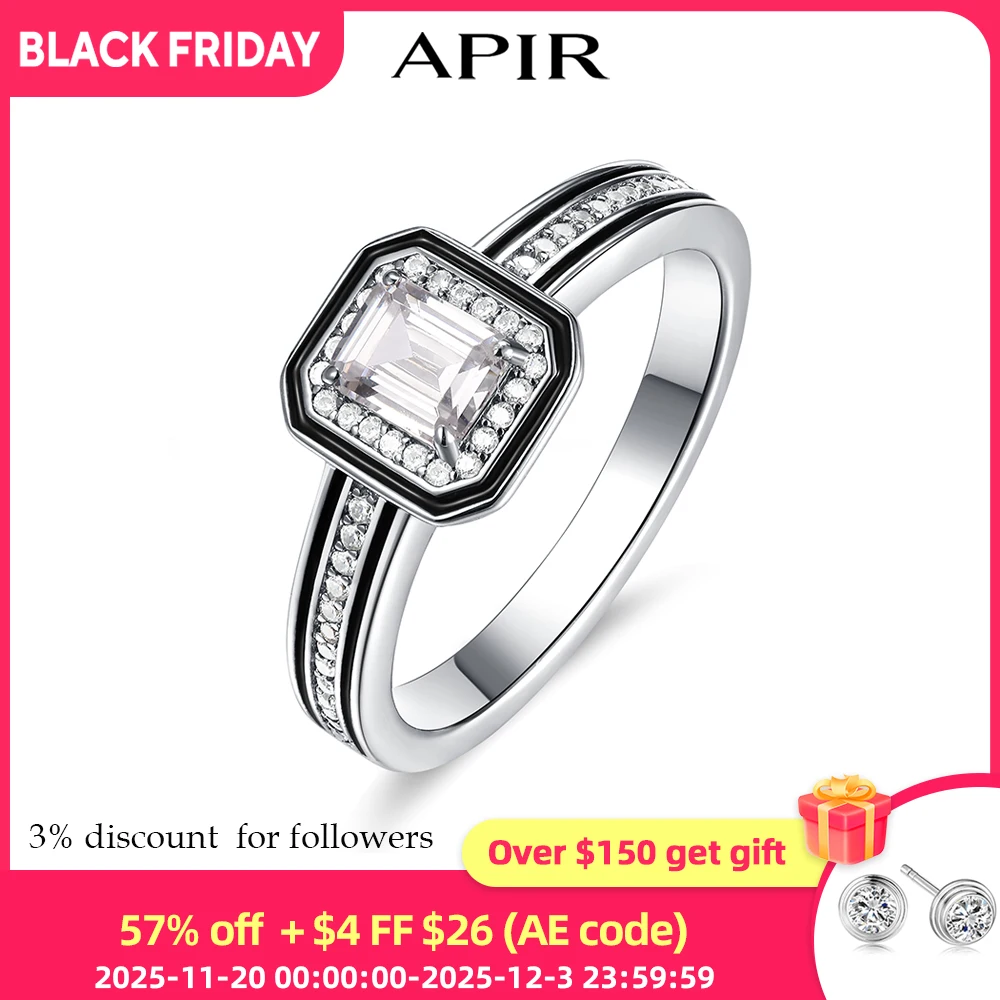 

APIR Claw Inlaid Grandmother Cut 5A Квадратное кольцо с цирконом для женщин и мужчин K Позолоченное розовое золото Модное роскошное качественное ювелирное кольцо