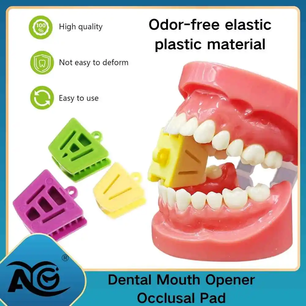 AG 3Pcs/Set Size S/M/L Dental Mouth Opener Occlusal Pad Teeth Prop Bite Rubber Retractor Latex Orthodontic Dentistry Tool