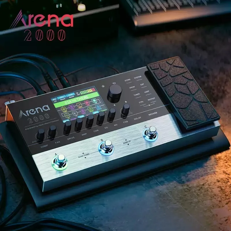 ARENA2000 HIFI Guitar Multi‑Effect Unit, Amp Modeling Pedal with Looper, Drum Machine & Synthesizer