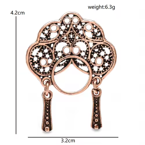 Wuli&baby Vintage Wear Phoenix Coronet Lady Brooches For Women 3-color Metal Beautiful Opera Character Face Party Brooch Pins - Image 4