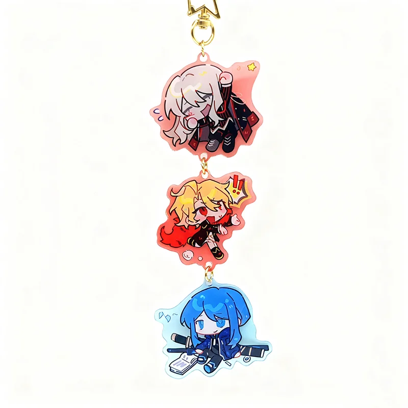 Game Limbus Company Sancho Don Quixote Bari Cosplay Keychain Unisex Acrylic Pendant Keyring Key Chain Accessories Prop Gift