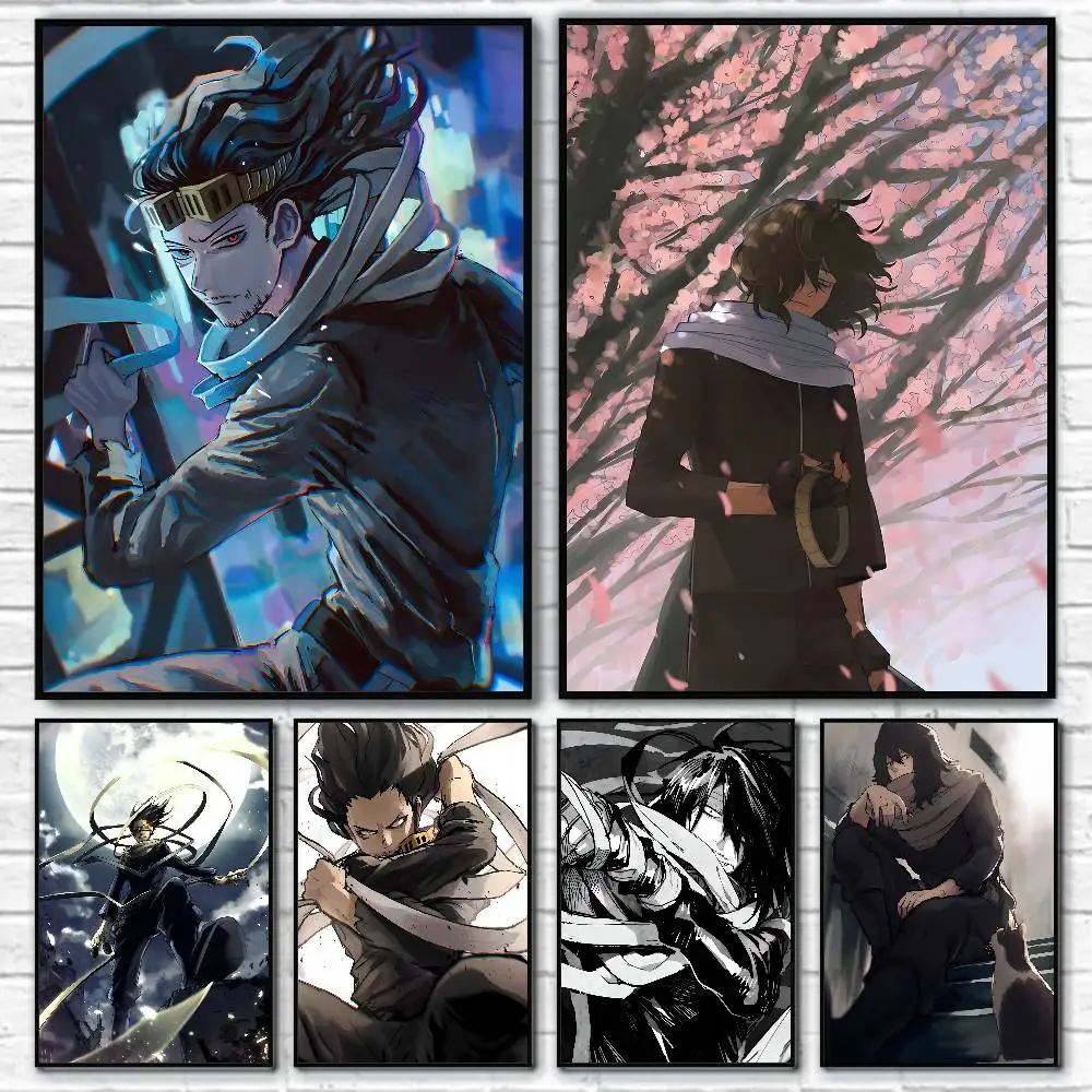 Anime H-Hero A-Academia Aizawa Shouta Posters Fancy Wall Sticker for Living Room Bar Decoration Wall Decor