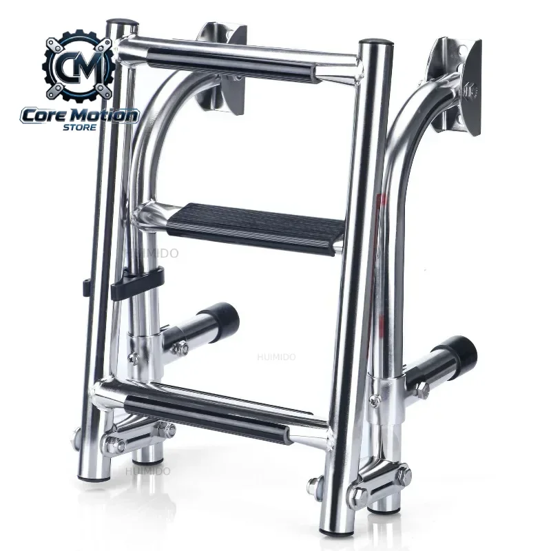 304 stainless steel speedboat, yacht, marine launching ladder, three folding ladders