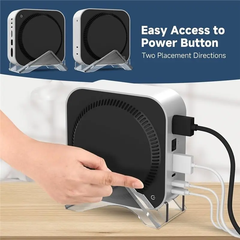 Highly Recommended For Mac Mini M4/M4 Pro Compatible Vertical Stand Anti-Slip Base Acrylic Laptop Desktop Holder For Mac Mini