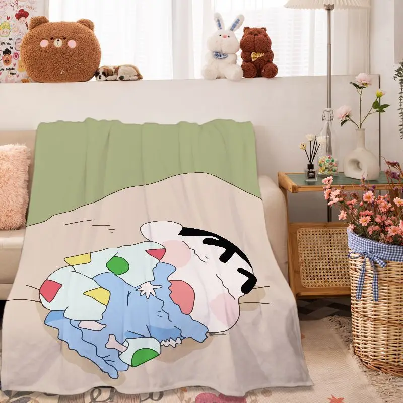 تلوين شين تشان نوهارا هيروشي نوهارا ميساي أنيمي البضائع الكرتون لطيف طباعة طالب عنبر قيلولة مكيف الهواء بطانية