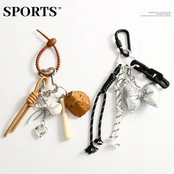 Fashion Baseball Glove Sport Set Tennis Keychain Niche Premium Sense Series Bag Trinket Golf Bow Keyring Lanyard Accessories