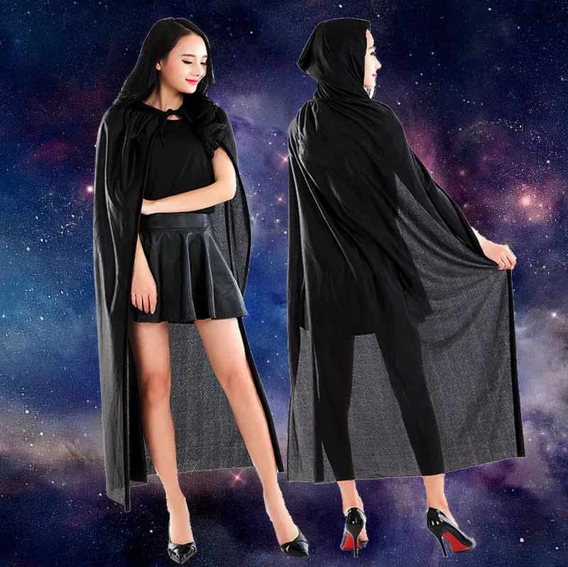 L150X100cm Halloween Cosplay Hooded Cloak No Mask Stage Performance Costume Dress Up Princess Cloak Props