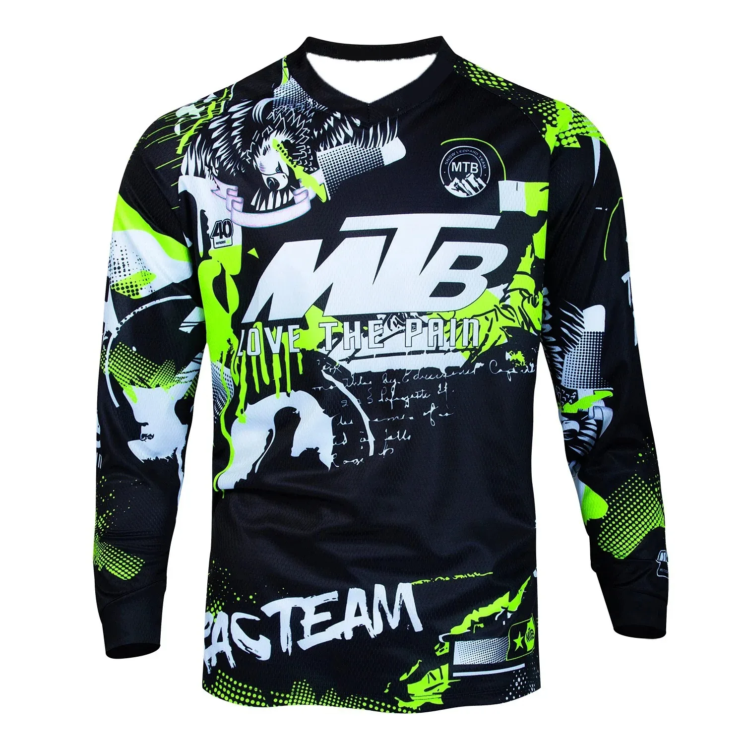 Pro Long Sleeve Motocross Shirt Mountain Bike Downhill Jersey Cross Country Bike Racing Shirt Quick Dry Mountain Bike T-Shirt