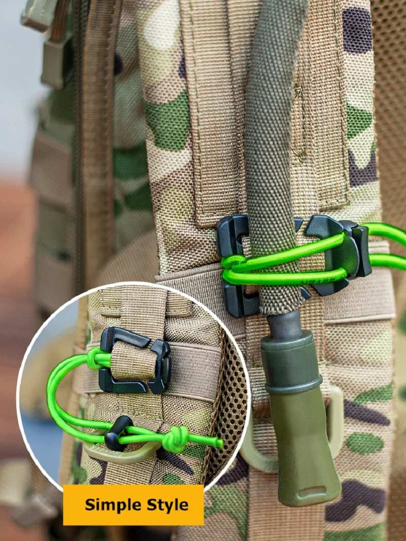 EDC Molle Extended Webbing Clip UTX Outdoor Multifunctional Bag Ice Axe Chest Clip Binding Fixed Rope Function External Buckle