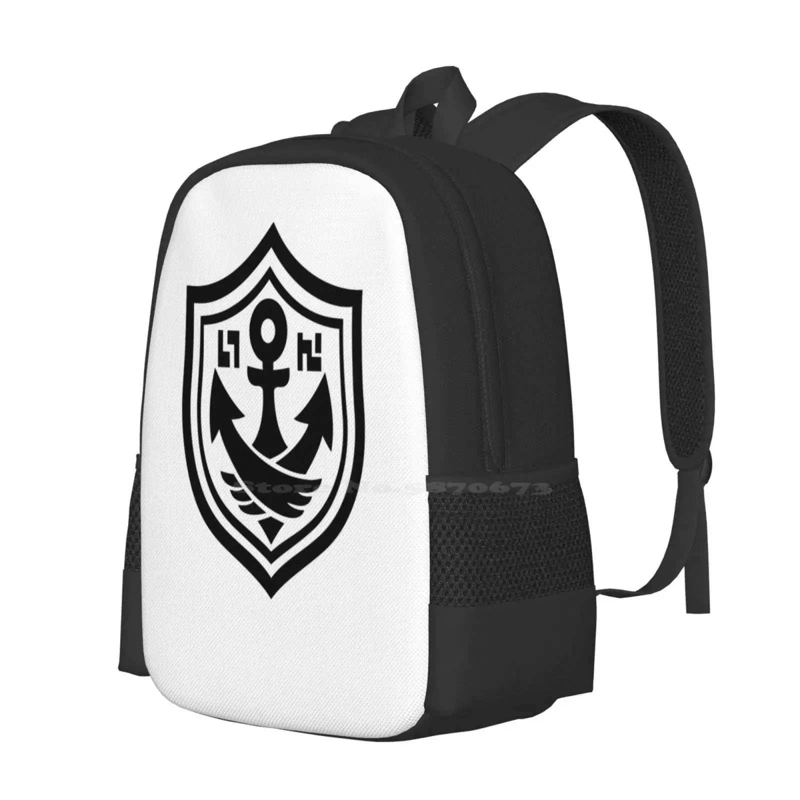 Squidforce White Anchor Tee Pattern Design Laptop Travel School Bags Wii U Splatoon Brand Logo Squidforce White Anchor Switch