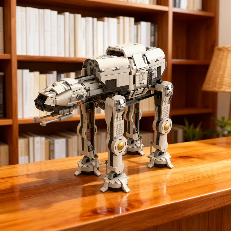 

4358pcs MOC Force Lunar Walker Inspired Vehicle Space Model Building Blocks Toy Gift Creative Display Collectible Desk Premium