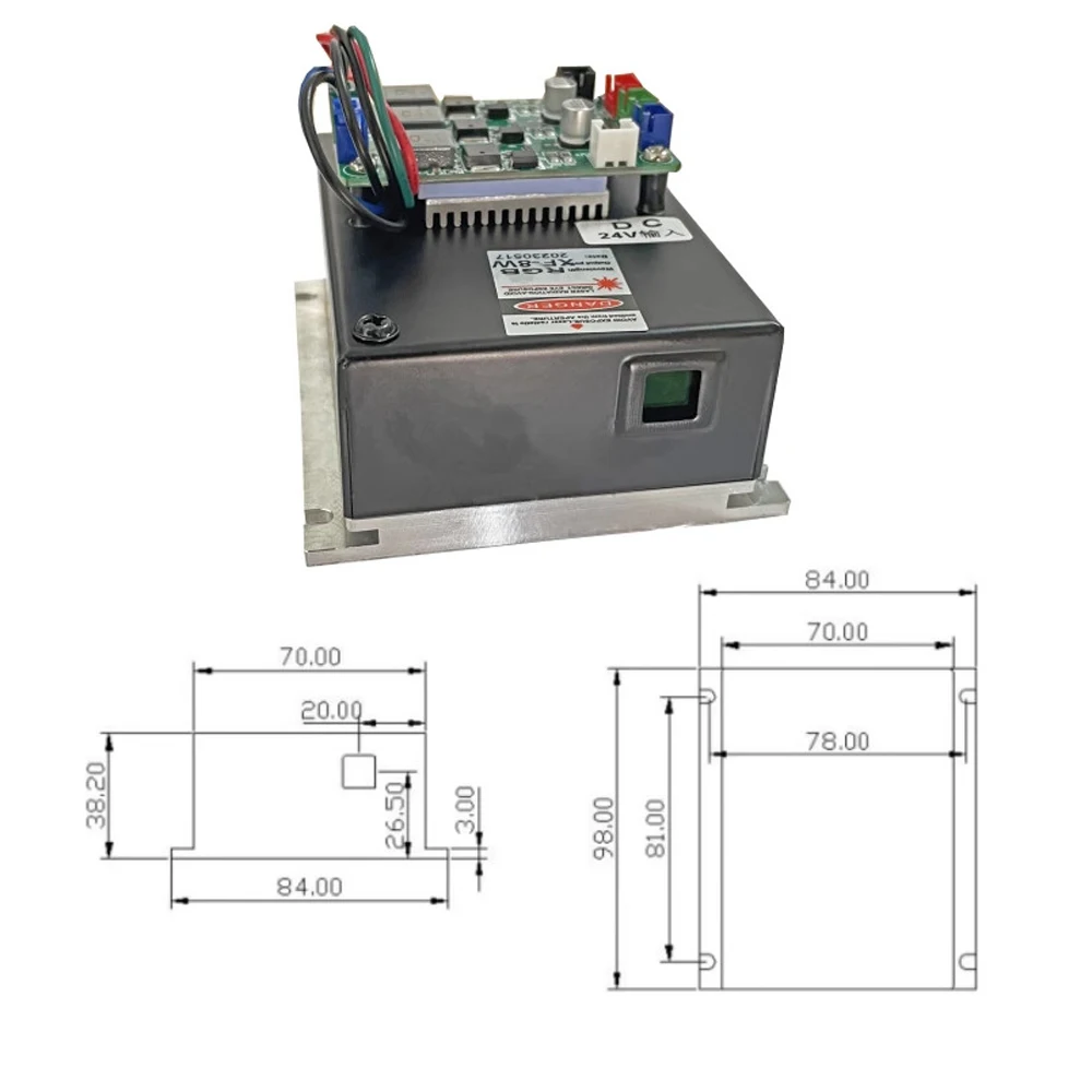 638nm White Light Stage Laser Lamp RGB Full Color Laser Head Semiconductor Pump Laser Accessories No Temperature Control