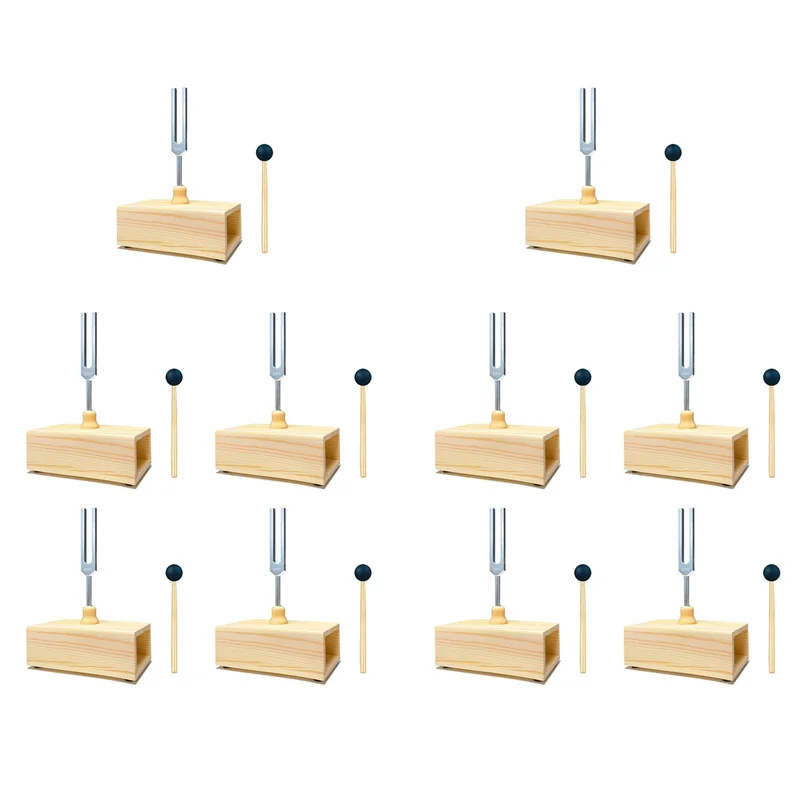 

ABLB-10X 528Hz Tuning Fork With Resonance Box, Aluminum Alloy, Wooden Speaker, Perfect For SPA Aromatherapy