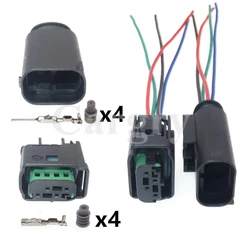 1 Set 4P AC Assembly Automobile Oxygen Sensor Wiring Socket 1-967640-1 8E0971734 968399-1 Car Tail Lamp Waterproof Connector