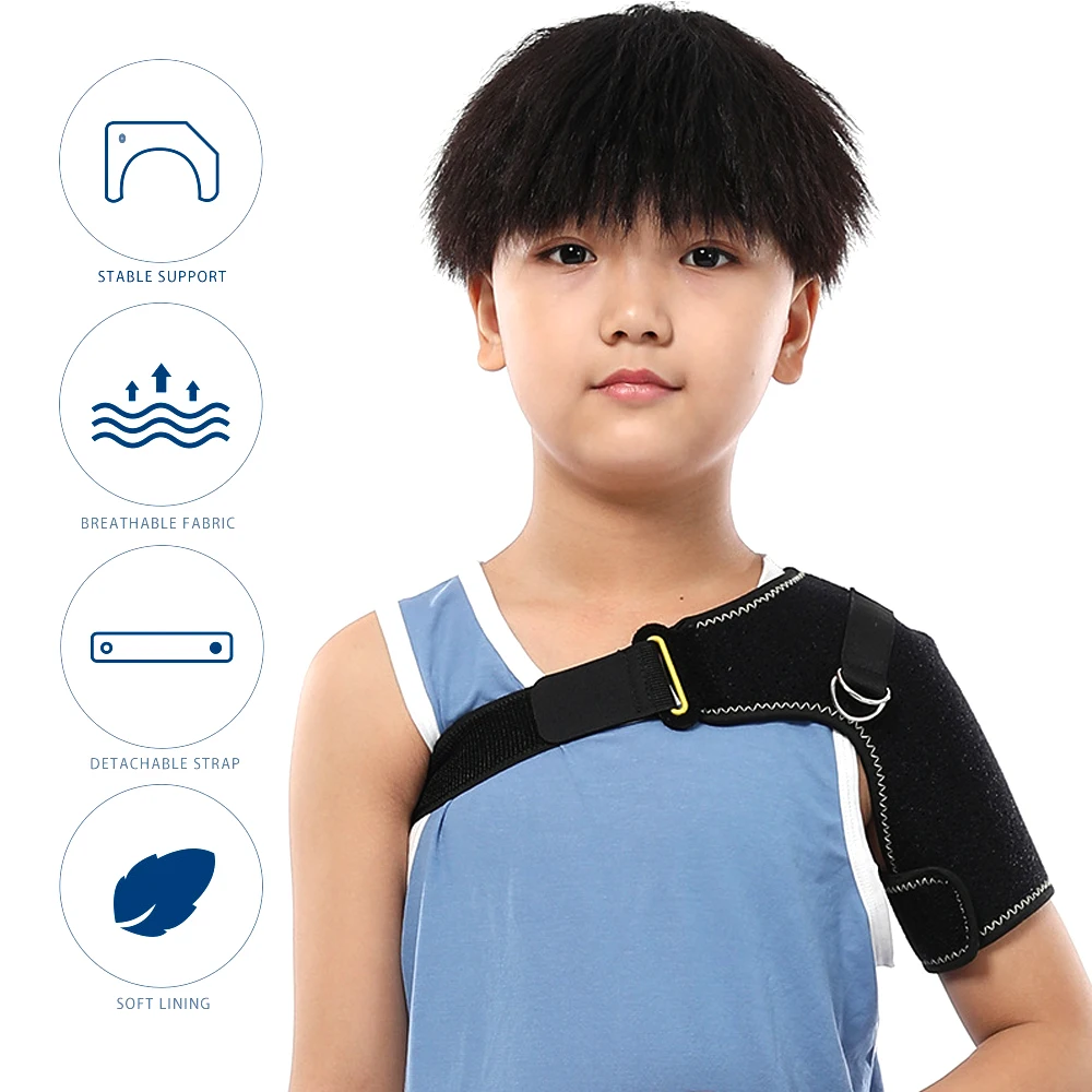 4-12 Years Kids Shoulder Support Brace Shoulder Recovery Sleeve for Shoulder Injuries Pain Relief,Tendonitis,Torn Rotator Cuff