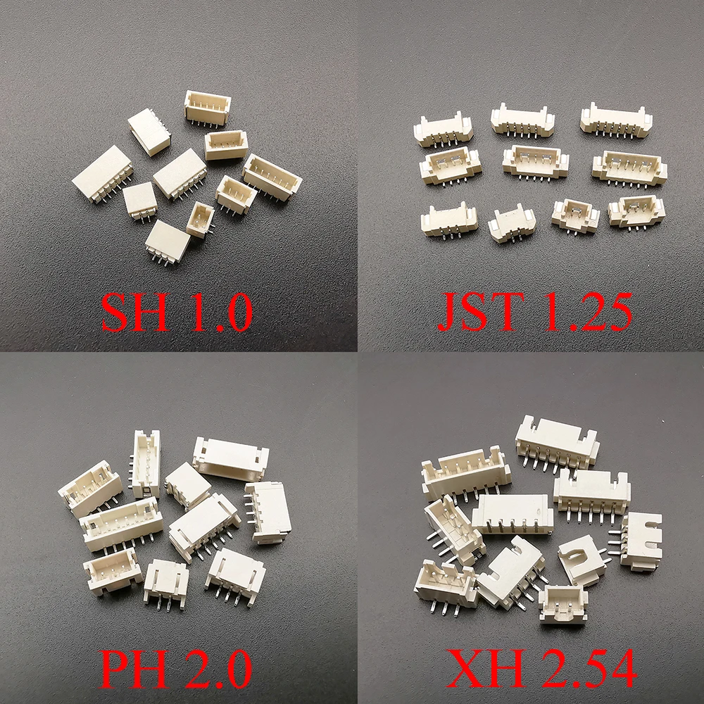 10/50Pcs SH/JST/ZH/PH/XH Pitch 1.0mm 1.25mm 1.5mm 2.0mm 2.54mm 2/3/4/5/6Pin Horizontal Vertical Male Pin Header Socket Connector