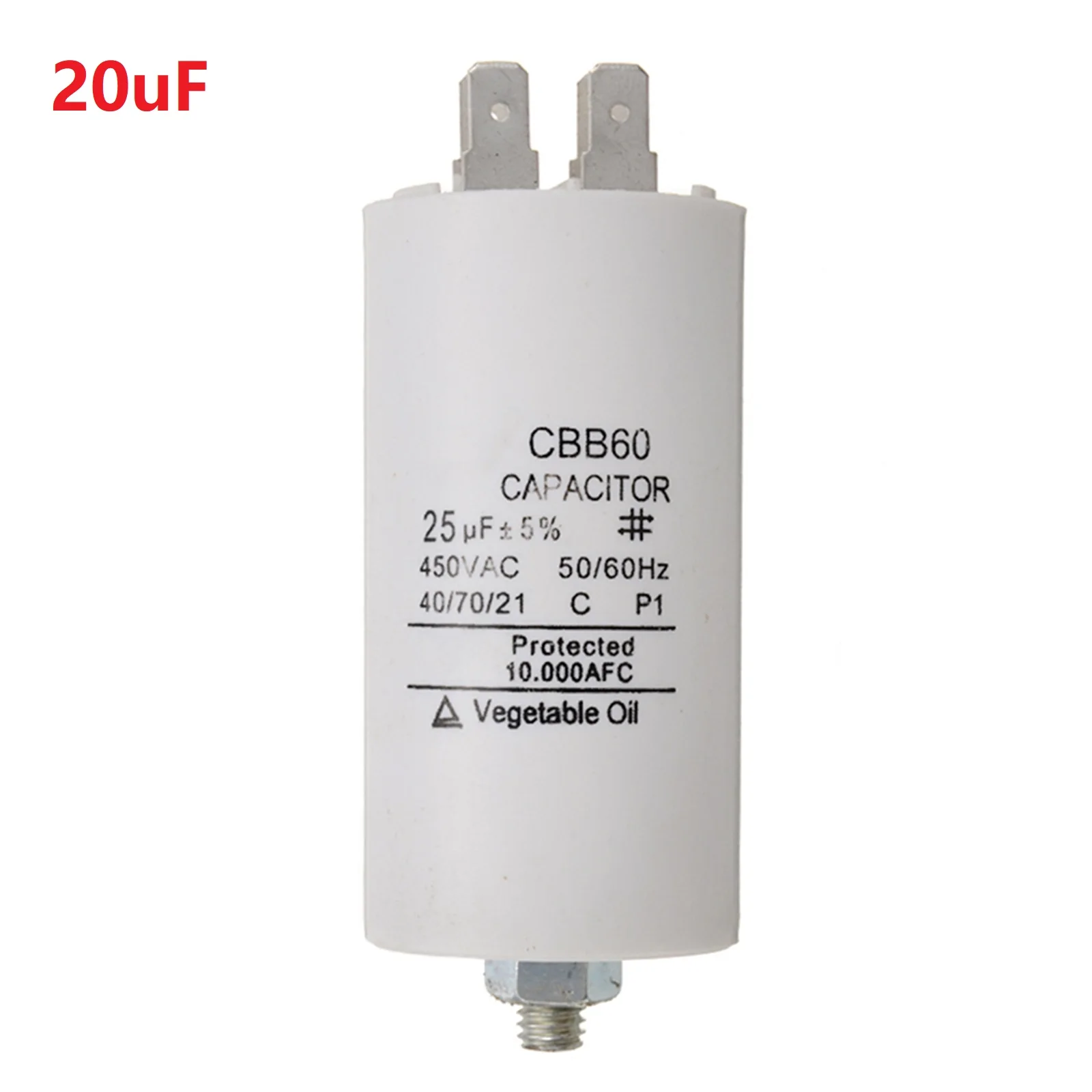 Ходовой конденсатор двигателя 450 в 20uf 25uf с гайкой 50x90 мм, вставка конденсатора, конденсатор M8, модель кабеля, однофазный двигатель