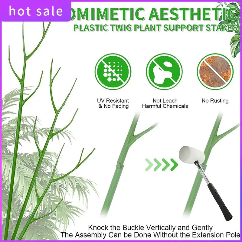 

Detachable Twig Plant Support Stakes Set Plant Support 39.37 Inch Blends In To Plant, Branch Plant Sticks Trellis For Plants