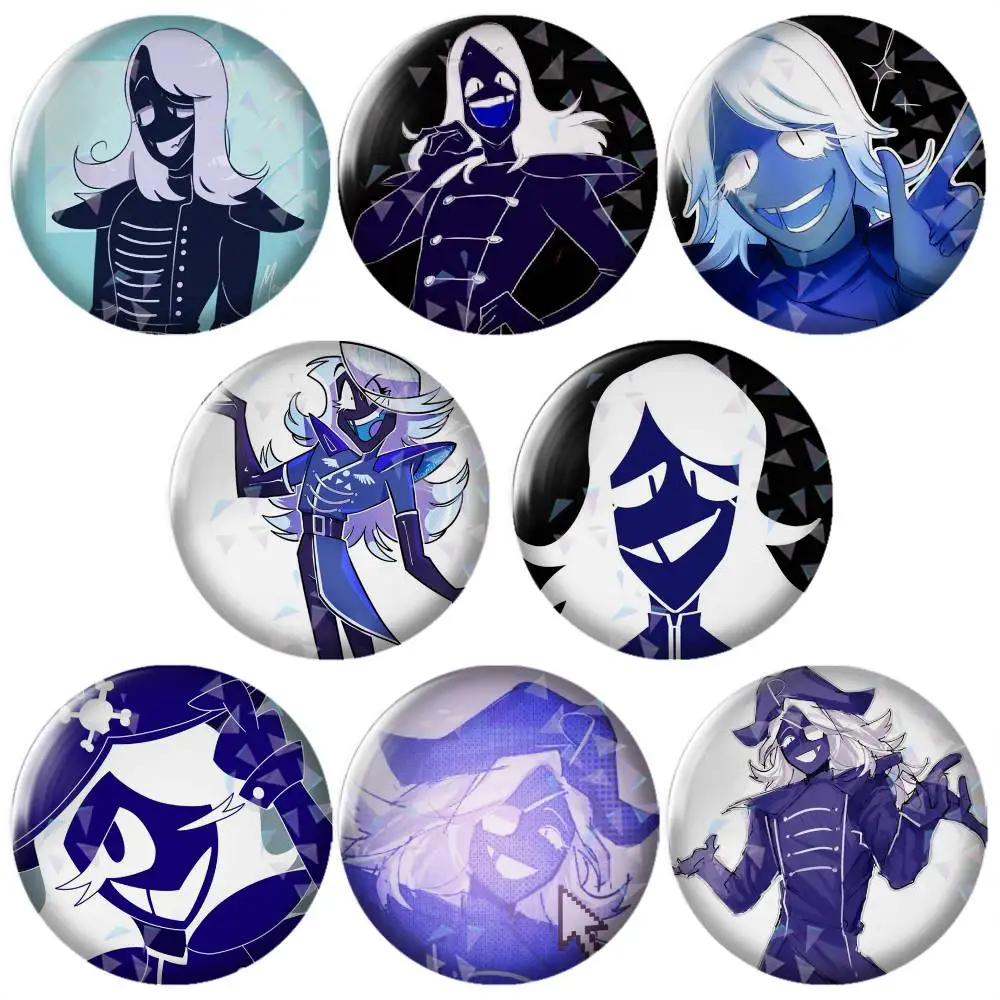 Deltarune-e Rouxls Kaard-d Brooch Metal Decorative Brooch Pins for Backpack Clothes Jacket Accessories,Souvenir.