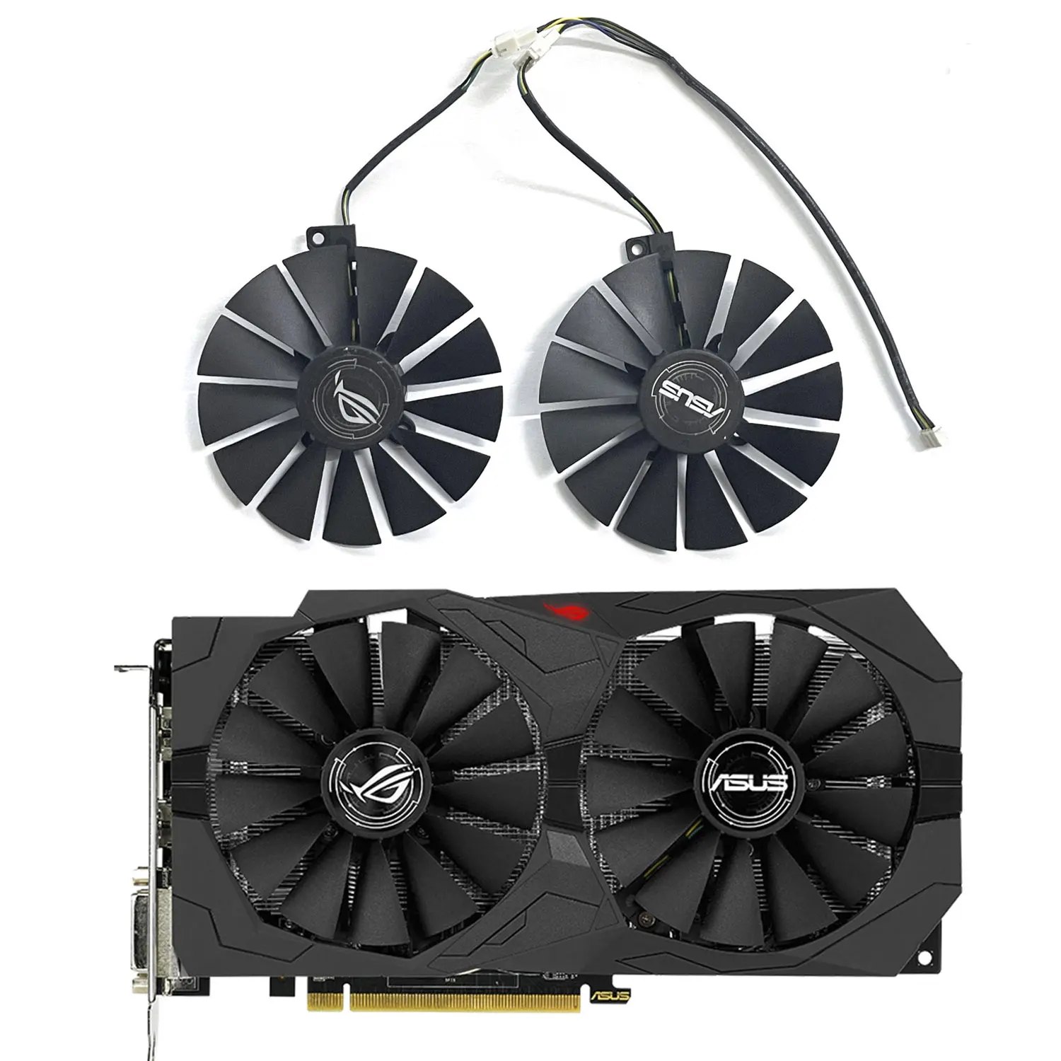 Ventilador de refrigeración para gráficos Asus Strix Rx 470, 580, 570, Gtx 1050Ti, 1070Ti, 1080Ti, T129215SM, FDC10M12S9-C, RX580, 95mm, 2 uds.