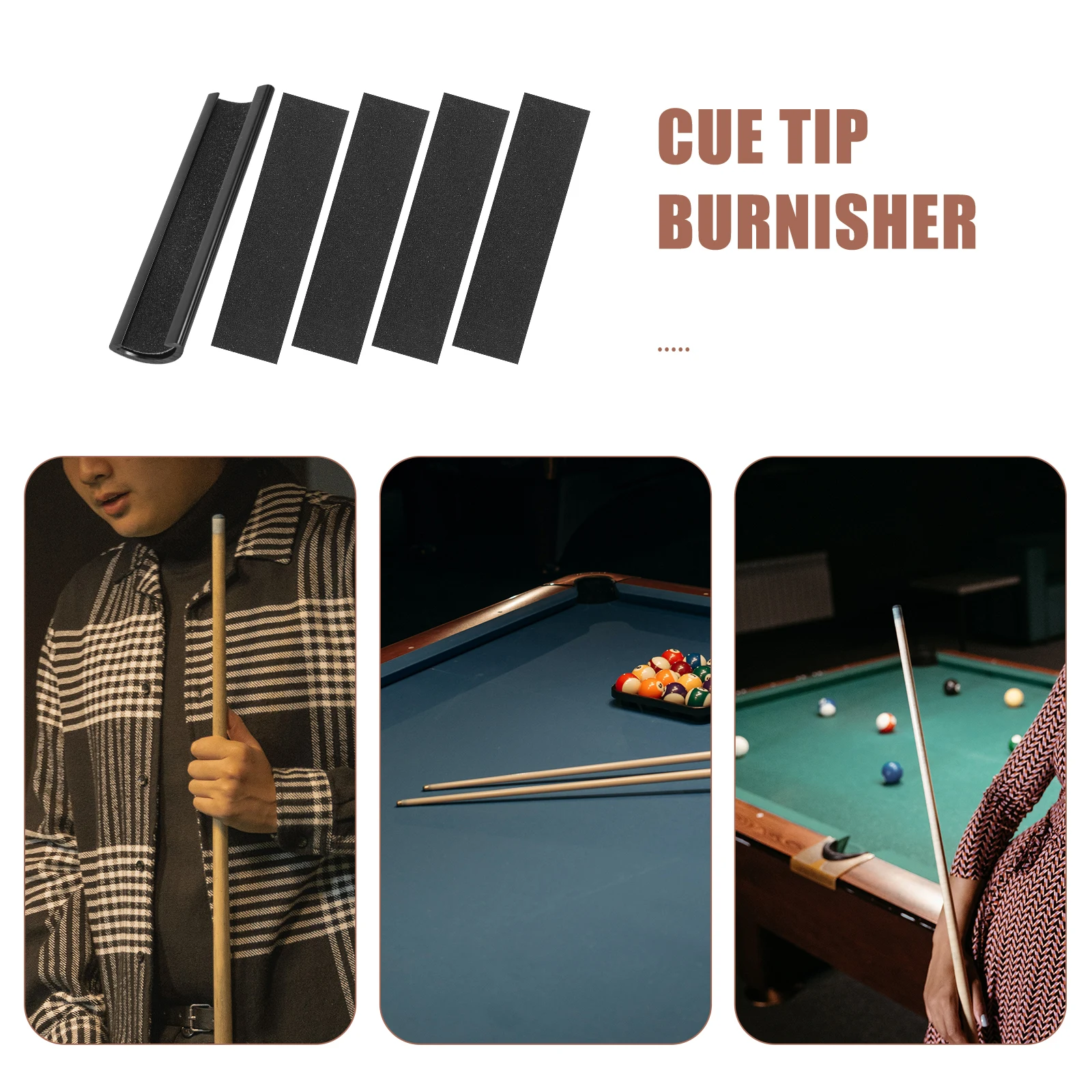 

Cue Tip Shaper Billiard Pool Repair Tool Metal Black Lightweight Compact Scuffer Burnisher Trimmer Pool Cue Accessory Enjoyable