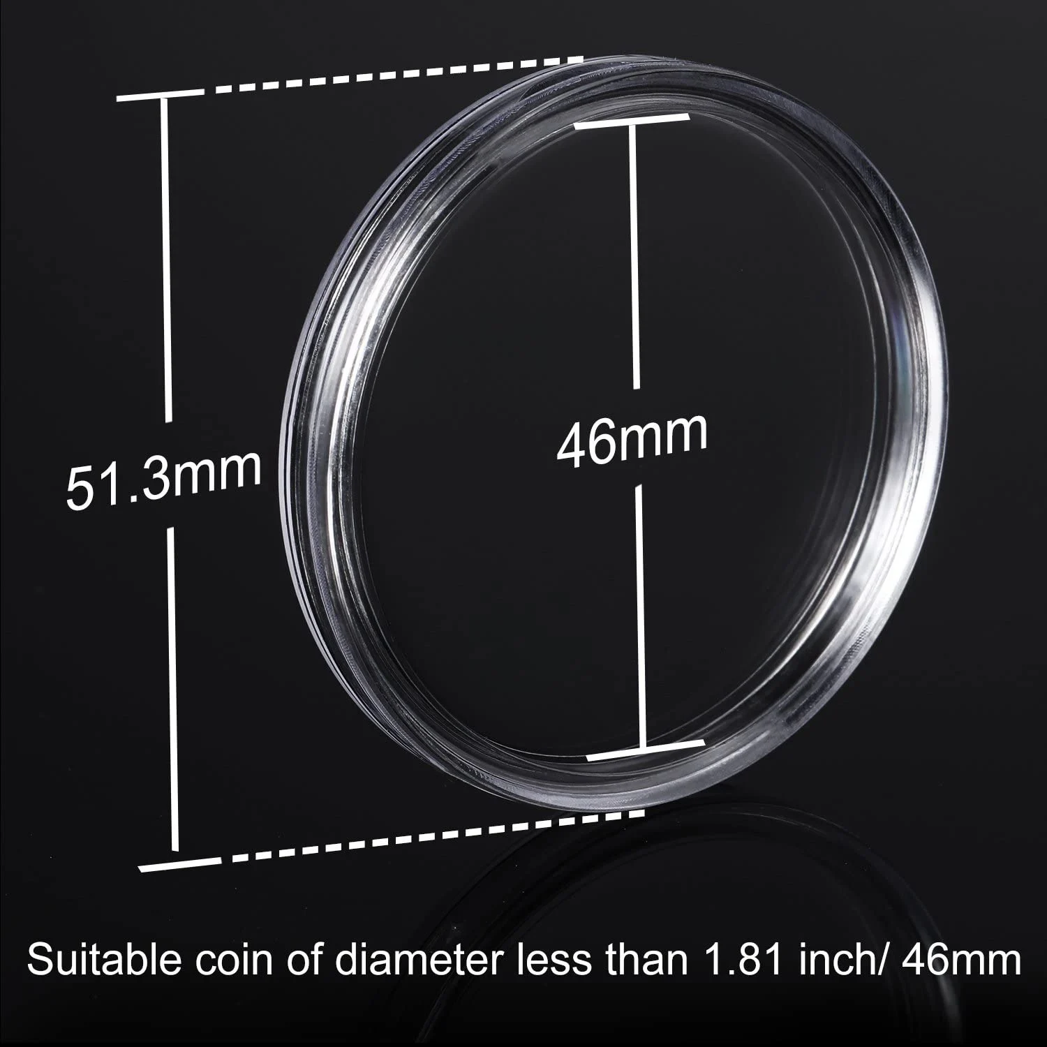 A68Z 40 Mm Coin Capsules Coin Case Coin Holder Storage Container With Storage Organizer Box For Coin Collection Supplies (60 Pie