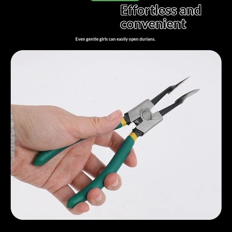 Alloy Durian Opener With Ergonomic Nonslip Handle Design Efficient Fruit Shell Opening Peeler Clamp Kitchen Gadget【SMQ】