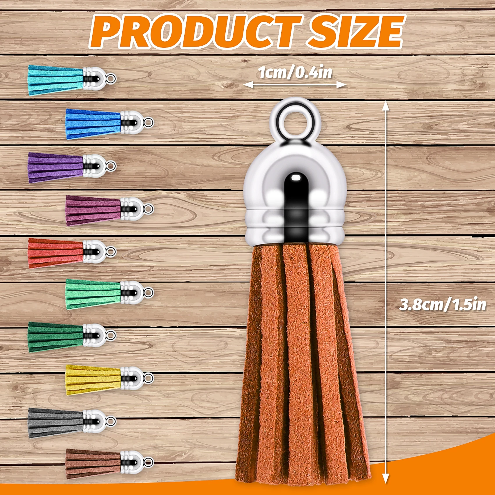 250 pçs/set chaveiro borlas pingentes de borla de couro colorido em massa para chaveiro diy e artesanato-abpp